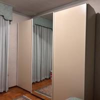 Armadio 3 ante scorrevole bianco anta a specchio