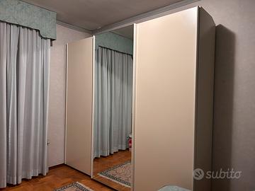 Armadio 3 ante scorrevole bianco anta a specchio