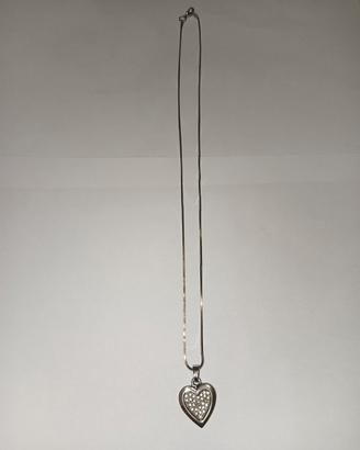 collana bigiotteria a forma di cuore da ragazza 