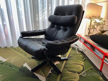 Poltrona De Sede originale anni 70 con poggiapiedi