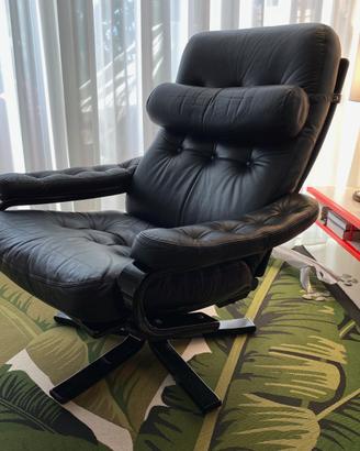 Poltrona De Sede originale anni 70 con poggiapiedi