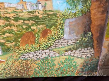 3 Quadri olio su tela,