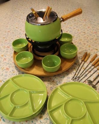 Set Fonduta Brandani nuovo 28 pz c/piatto girevole