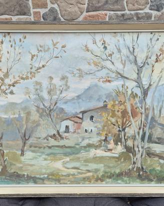 Dipinto Paesaggio Autunnale Dino Rossi 1959
