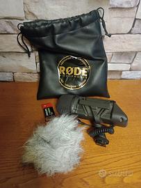 microfono Rode con custodia e antivento