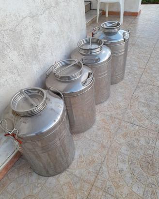 bidoni acciaio inox per olio