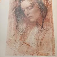 Litografia Pietro Annigoni "Betty Jane"