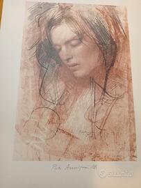 Litografia Pietro Annigoni "Betty Jane"