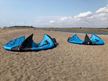Attrezzatura kite completa in blocco