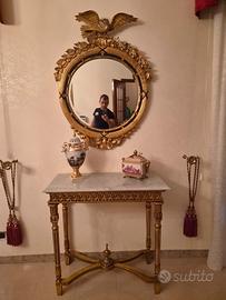 consolle antica dorata completa come foto