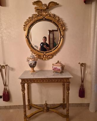 consolle antica dorata completa come foto