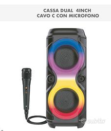 Altoparlante cassa 40cm ricaricabile con microfono