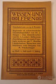 Wissen und Leben – Rivista svizzera originale 1908