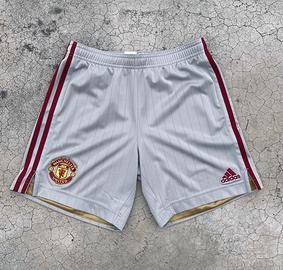 pantaloncini Adidas Manchester United away bianchi
