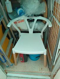 Sedie Sklum in polipropilene e gambe in legno