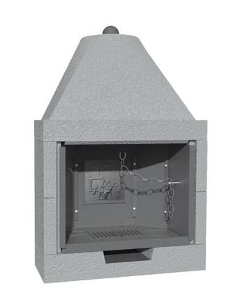 Caminetto prefabbricato a legna M100TGH