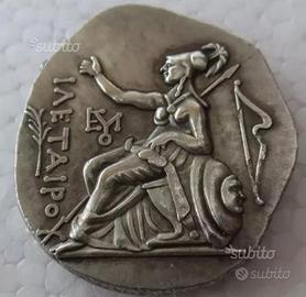 MONETA antica Grecia tetradracma testa Diana COPIA