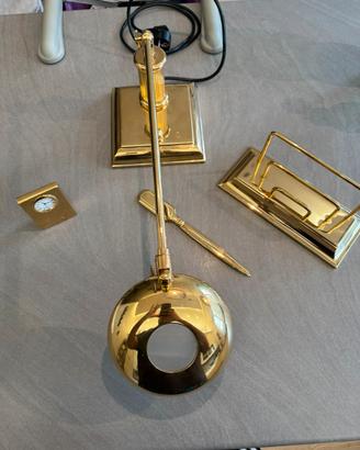 El Casco placcato in oro 24kt lusso da scrivania