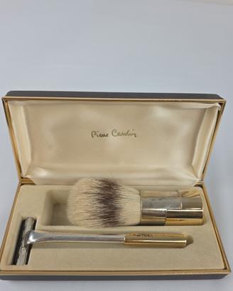 set da barba pennello rasoio Pierre Cardin vintage