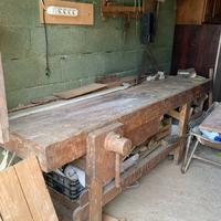 Banco da falegname antico in legno massello