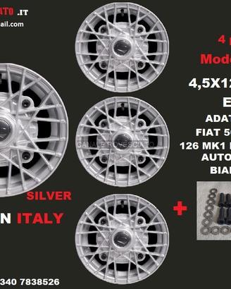 Cerchi RAY SILVER 4,5x12 4x190 fiat 500 l f r