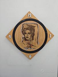 MADONNA - OROLOGIO PARETE IN LEGNO