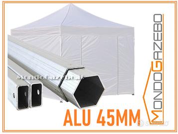 3X3 Gazebo ALU 45 impermeabile 4pareti mercatini