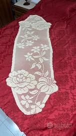 Runner Sagomata Uncinetto Filet Vintage