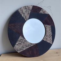 Specchio Design "Arti & Mestieri" Pelle Patchwork