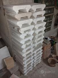 coprimuro in cemento bombato con gocciolatoio