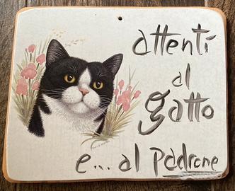 mattonella gatto bianco e nero