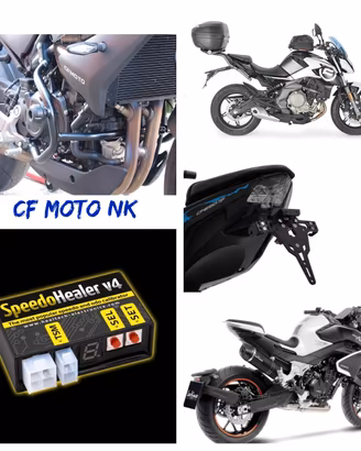 CF MOTO Nk accessori scarico freni bauletto barre
