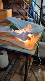 lampada artigianale teschio cinghiale 