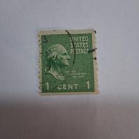 francobollo da 1 c. G.Washington stati uniti 1938