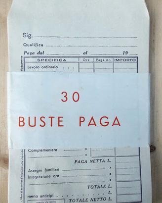 Buste paga anni 60-70