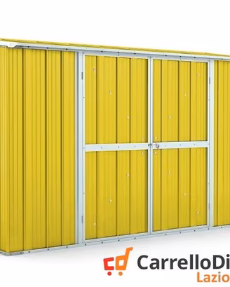Casetta in lamiera per esterno 307x100cm giallo