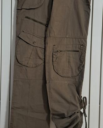 Pantalone cargo donna, Motivi, color cachi, tg 38