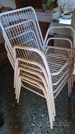 4 poltroncine in metallo da giardino 