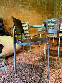 Coppia di sedie Origlia – Design nero in acciaio