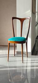 Sedia Chair Epoca Design mid-century in noce E Alc