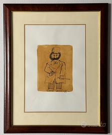 uadro china su carta caffè di F. Borghese 25x35cm