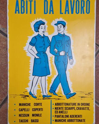 cartello segnaletico anni 60