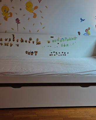 letto singolo con cassettone 