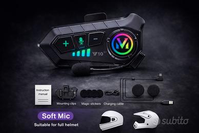 Interfono Bluetooth Casco Moto Y10