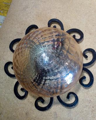 5 plafoniere in ferro battuto nero 