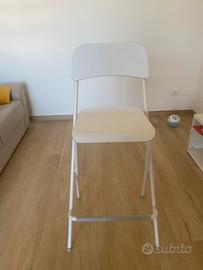 Sgabello Ikea FRANKLIN bianco richiudibile h.73