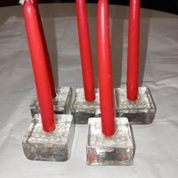 Portacandela Cubo Vetro Vintage Cube Ice 5 pz