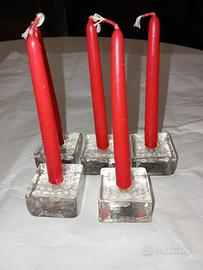 Portacandela Cubo Vetro Vintage Cube Ice 5 pz