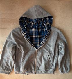 Felpa y2k grigia reversibile