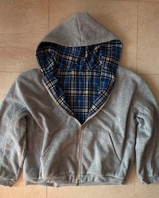 Felpa y2k grigia reversibile